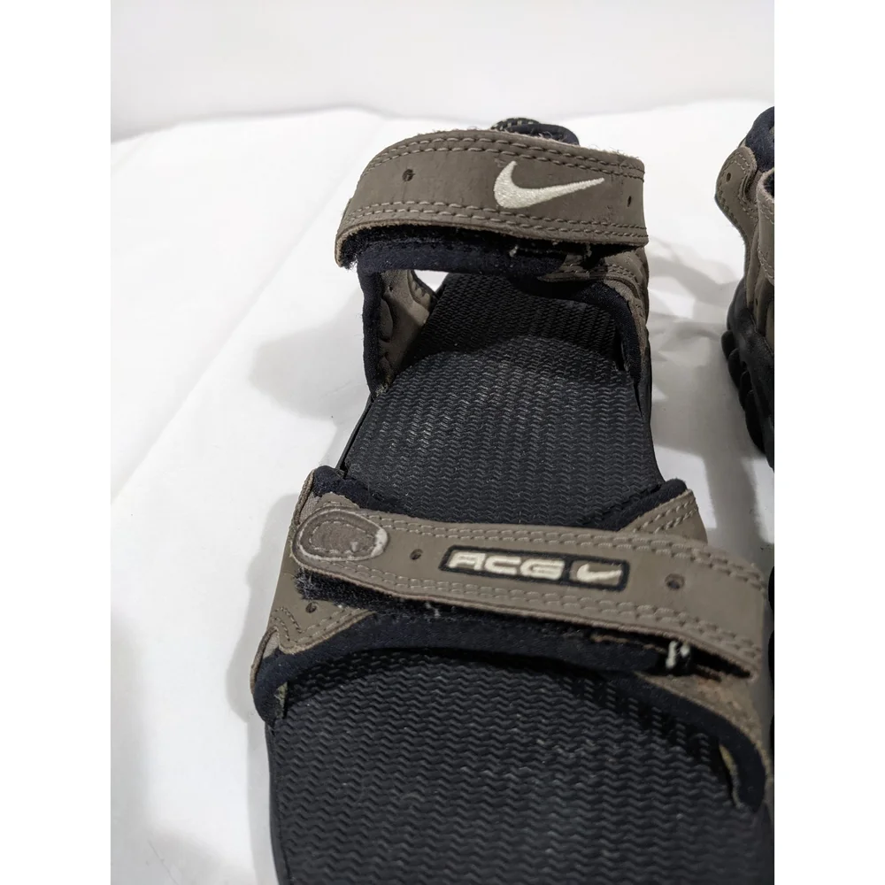 Vintage Nike ACG Y2K Brown Men's Sandals Size 7 - Picture 6 of 9